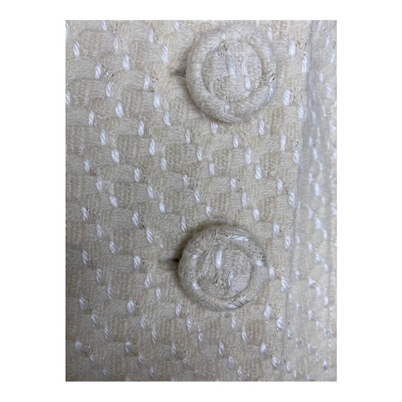 Ann Taylor Creme Colored Tweed Blazer Size 6 Retails  198$ It’s NEW - Picture 7 of 8